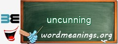WordMeaning blackboard for uncunning